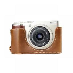 New PU Leather Camera Case Half Body Cover For Fujifilm XF10 FUJI X-F10 Openning Bottom Case Black Brown Coffee