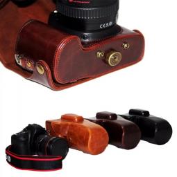 New Pu Leather Video Camera Bag Case Cover For Canon EOS 6D Camera Case 3 Color Coffee Black Brown