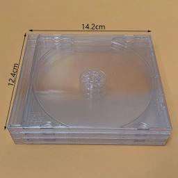 ReadStar Transparent Plastic Single Piece Disc Case CD Case, Thickened CD DVD Disc Box 14.2×12.4×1.0 Disc Box
