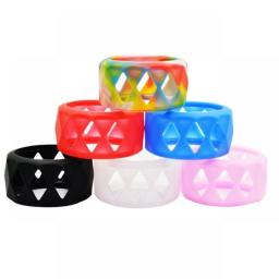 6pcs/set Silicone Anti Slip Rings Hollow Out Non-Skid Bands Rings Soft Protection Sleeve 25x17mm Bulb Glass Silicone Rings