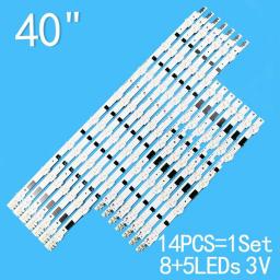 (New Kit)14 PCS LED Strip For Sam-sung UE40F6400AK D2GE-400SCA-R3 D2GE-400SCB-R3 2013SVS40F L8 R5 BN96-25305A 25304 25520A 2552A