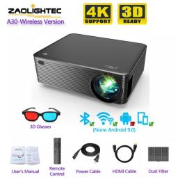 ZAOLIGHTEC A30 1080P 4K Digital Projector Video Projector 5G Full HD 9500 Lumens Home Theater Office Proyector Camping Projector