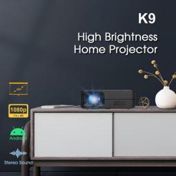Vivicine K9 8000 Lumens Android 9.0 1080p LED Projector,Dust-proof Optical Engine WIFI Full HD Home Theater Movie Game Projector