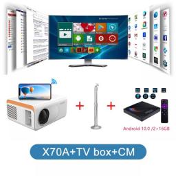 Everycom X70 Mini LED Support 1080P WiFi Projector Pocket Pico Portable LCD Video Movie Multimedia SmartPhone Beamer Home Cinema