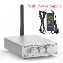 Fosi Audio Bluetooth 2 Channel Sound Power Stereo Amplifier TPA3116D2 Mini HiFi Digital Amp For Speakers 50W BT10A Treble & Bass
