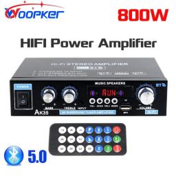 Woopker AK35 800W Home Digital Amplifiers 100-240V 12V Bass Audio Power Bluetooth AMP Hifi FM Subwoofer Speakers