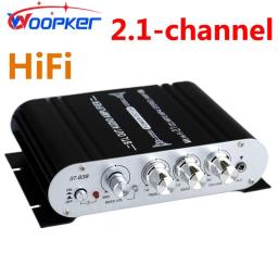 Lepy 838 HiFi 2.1 Channel Audio Amplifier Stereo Bass Sound Amplifier RMS 20Wx2+40W Class D Mini Media Player MP3 Black