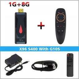 TV Stick X96 S400 Allwinner H313 X96S400 Android 10.0 Smart TV Box 4K 2.4G WiFi Set Top Box Media Player H.265 HEVC