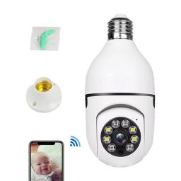 Home Light Bulb Camera 1080P Light Bulb Camera WiFi Outdoor Light Bulb Camera WiFi Outdoor Wireless Bulb Camera 360 Degree WiFi
