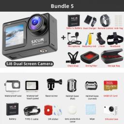 SJCAM Action Camera SJ8 Dual Screen 4K 30FPS 20MP Waterproof WiFi Night Vision Touch Screen Sports Cameras With 64GB Memory Card