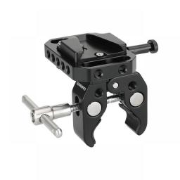CAMVATE V-Lock Female Quick Release Mount Adapter + Multipurpose Super Crab Clamp For DSLR Camera Battery Photographic Devices