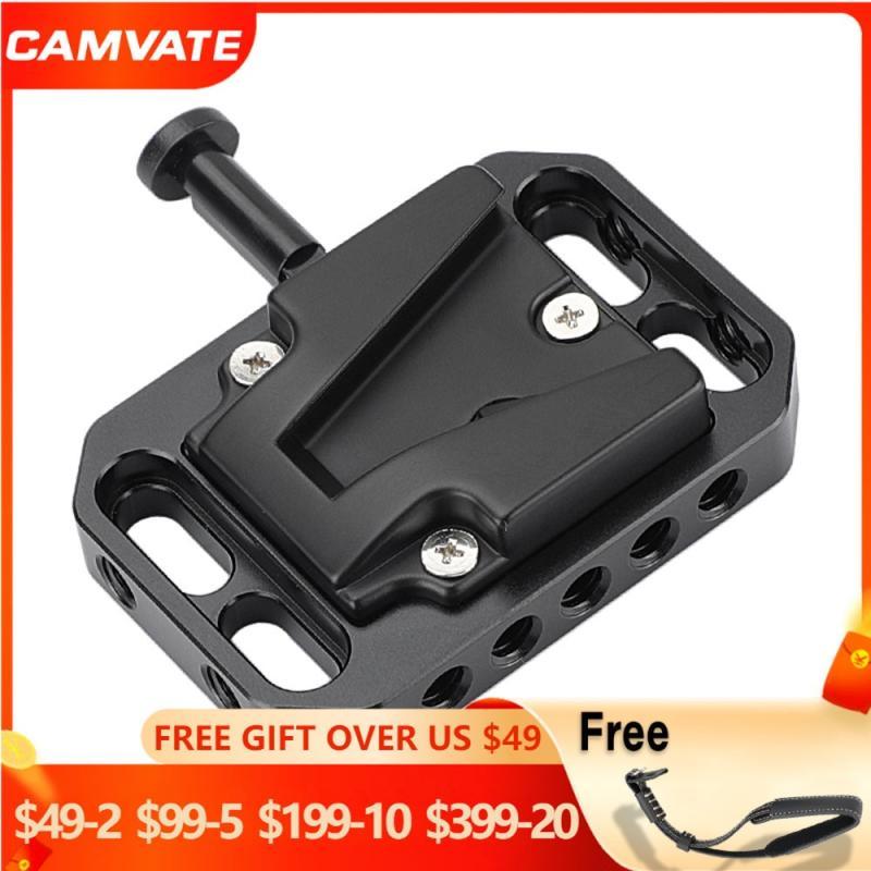 CAMVATE Mini V Lock Mount Female Adapter Quick Release With 1/4"-20 Mounting Slots For DSLR Camera Battery Mounting/ Disassemble