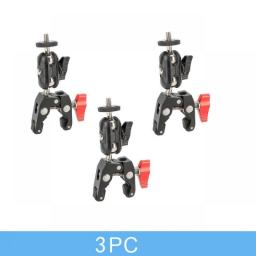 KIMRIG Metal Super Clamp With 360° Double Ball Head Magic Arm Clamp With 1/4