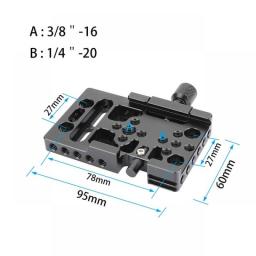 KIMRIG Manfrotto Quick Release Plate Longer Version Base QR Plate With 2PCS 15mm Dual Rod Clamps For Dslr Universal Cameras