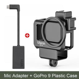 Original 3.5MM GoPro Mic Adapter For GoPro HERO 11 10 9 8 HERO 7 6 Hero 5 Black/HERO5 Session Microphone Adapter Cable AAMIC-001