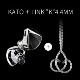 MoonDrop KATO HIFI Earphone 10mm DLC Diaphragm Dynamic In-ear Monitor IEM 0.78mm Detachable Cable Earbuds With 4pair Sound Tubes