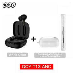 QCY T13 ANC Wireless Earphone Bluetooth 5.3 TWS ANC Noise Cancellation Headphone 4 Mics ENC In-Ear Earbuds Handfree Earphones