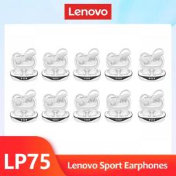 Lenovo LP75 TWS Sports Earphones Bluetooth 5.3 Wireless Headphones Waterproof HiFi Stereo Noise Reduction Earbuds With Mics