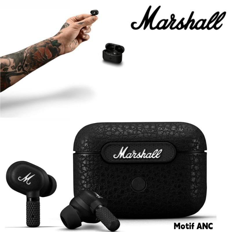 Original Marshall MOTIF ANC True Wireless Bluetooth Headset  Sports Gaming Video Rock style design earphone Hong Kong version