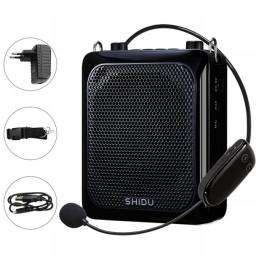 SHIDU 25W Portable Wireless Voice Amplifier For Teacher 4000mAh Battery Bluetooth Speaker With Microphone Echo AUX Recording S28