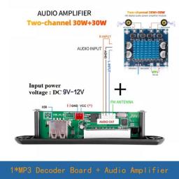 Kebidu Wireless Bluetooth 9V-12V MP3 WAV Decoder Board Audio Module USB TF Radio For Car Accessories With Remote Controller