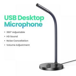 UGREEN USB Microphone Desktop Computer PC Mic  For YouTube Streaming, Podcasting, Gaming Mic For Mac Windows Audio Microphones