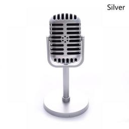 Simulation Classic Retro Dynamic Vocal Microphone Vintage Style Mic Universal Stand For Live Performanc Karaoke Studio Recording