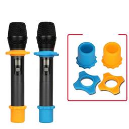 1 Set Microphone Anti-roll + Tail Sets Of Wireless Microphone Anti-skid Ring Protective Sleeve KTV Microphone Tail Cover