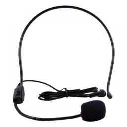 3.5mm Plug Headset Mic Head-mounted Portable Guide Lecture Speech Headset Mic Voice Amplifier Lightweight Over Head For Teachers