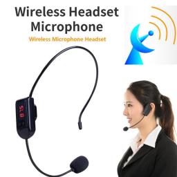 Wireless Microphone Wireless Fm Microphone Radio FM Headset Handsfree Megaphone Mic For Loudspeaker Teaching Tour Guide Sale