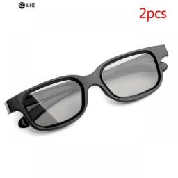 2Pcs/Lot VQ163R Polarized Passive 3D Glasses For 3D TV Real 3D Cinemas Cinema Polarised 3d Glasses Myopia Clips For Children