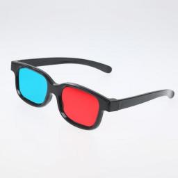 Brand New And High Quality 1x Black Frame Red Blue Universal 3D Glasses For Dimensional Anaglyph Movie Game DVD Black 3D Glasses