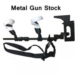 For Meta Oculus Quest 2 Gun Stock Magnetic Stable Gun Holder Stand Virtual Reality For Quest2 VR Shooting Pistol Grip With Strap