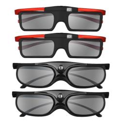 BOBLOV 4pcs/set 3D 96Hz/144Hz Shutter 3D Glasses For Projector DLP Rechargeable Home Theater Suit For BenQ Dell Acer Optama Sony