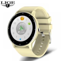 LIGE 2023 New Smart Watch Men Full Touch Screen Sport Fitness Watch IP67 Waterproof Bluetooth For Android Ios Smartwatch Men+box