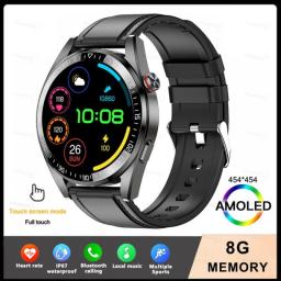 2023 New Bluetooth Call Smart Watch 454*454 AMOLED 1.39 Inch Screen Watch Always Display The Time 8GB Local Music Smartwatch Men