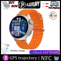2023 Smart Watch Ultra Series NFC Smartwatch Men Women Bluetooth Calls Wireless Charging Fitness Bracelet 1.6 Inch HD Screen+box