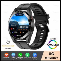 2023 New 8G Memory Smart Watch AMOLED 454*454 HD Always Display The Time Bluetooth Call Smartwatch For Men Huawei TWS Earphones