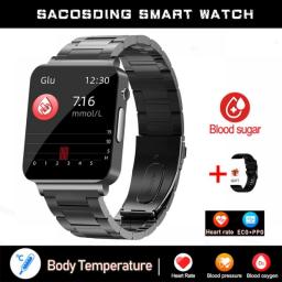 ECG+PPG Painless Non-Invasive Blood Glucose Smart Watch Men Healthy Blood Pressure Exercise Smartwatch Women Blood Glucose Meter