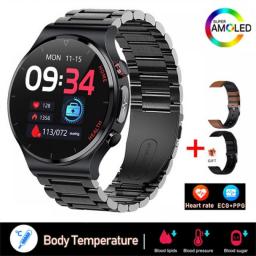 2023 New Laser Treatment Three High Smart Watch Men ECG PPG Heart Rate Blood Sugar Health Tracker Smart Watch For Huawei Xiaomi