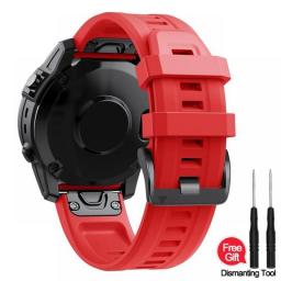 22 26MM Silicone WatchBand For Garmin Fenix 7 6X 6 Pro Fenix 5 Plus Forerunner 945 935 Strap WristStrap QuickFit Release Bracele