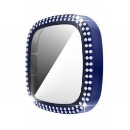 For Fitbit Sense Versa 3 Diamond Bumper Protective Case Soft Electroplate PC Case Screen Protectors Full Cover