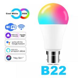 15W WiFi Smart Light Bulb B22 E27 LED RGB Lamp Dimmable Timer Cozylife APP Voice Control Works With Alexa Google Home 85-265V