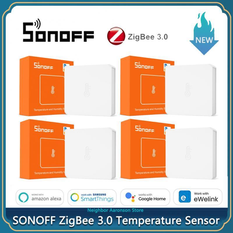 SONOFF SNZB-02 ZigBee 3.0 Temperature Humidity Sensor Hygrometer Monitor Smart Home Work With ZBBridge Alexa Google Home eWeLink