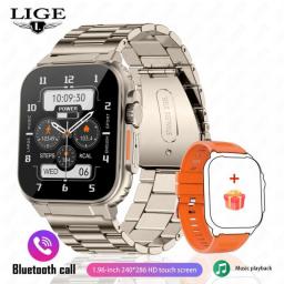 LIGE New Smart Watch Ultra Watch Men Women Bluetooth Call TWS Local Music Sport Clock 2.0 Inch IP68 Waterproof 600mAh Smartwatch