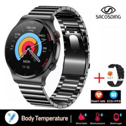 2023 New ECG+PPG Health Smart Watches Men Heart Rate Blood Pressure Fitness Tracker Waterproof Smartwatch For Android Ios Phone