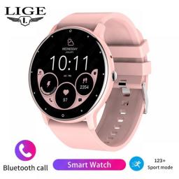 LIGE Smart Watch Men 2023 Bluetooth Call Sports Fitness Bracelet Waterproof Clock Voice Assistant Women Smartwatch For Men +Box