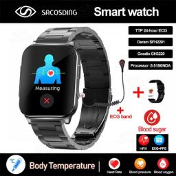 Non-invasive Blood Glucose ECG+PTT Smart Watch Men 1.83
