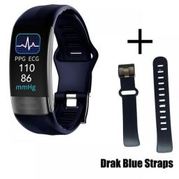 ECG+PPG Blood Glucose Smart Bracelet Body Temperature Blood Pressure Monitor Wirstbands Pedometer Waterproof Fitness Sport Bands