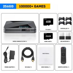 Super Console X2 PRO Has System 3-in-1, 100K+ Games, Compatible With 70+ Emulators, Support 4K UHD, 2.4G+5.0G Dual Band，BT 5.0